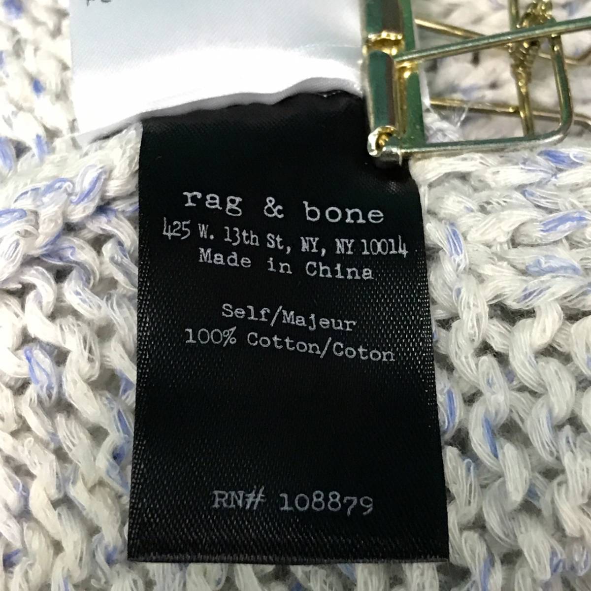 F8317 rag&bone ラグアンドボーン サイズXS カーディガン グレー レディース ニット セーター おしゃれ カジュアル キレイ目 綿100% /ii_画像9