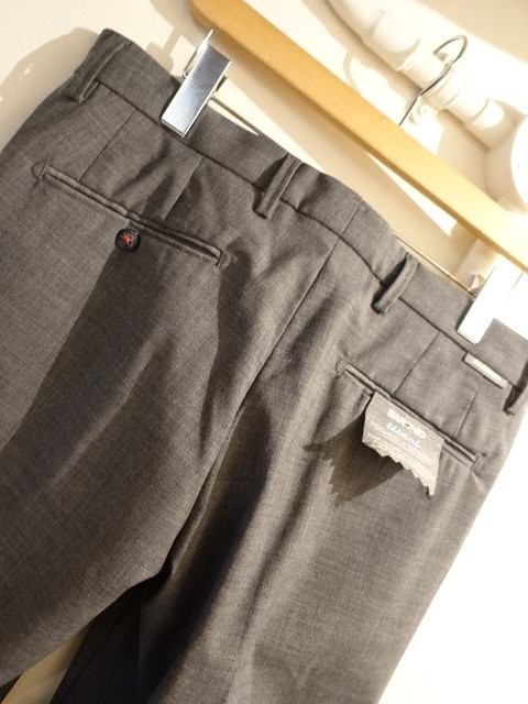BARONIO　Wool　スラックス　パンツ　▲濃いめのグレー　未使用　正規品_画像4