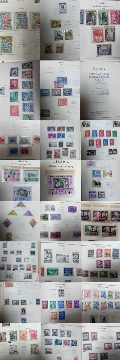 1949-1955年国際切手アルバム【 INTERNATIONAL POSTAGE STAMP ALBUM PART IIl】 切手1800枚以上　アメリカ製_画像9