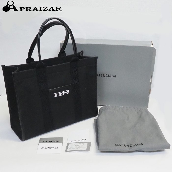 BALENCIAGA Balenciaga аппаратное обеспечение кожа парусина большая сумка 671400 упаковочный пакет * кейс * покупка карта ( Yokohama ... покупка ) есть [58271]