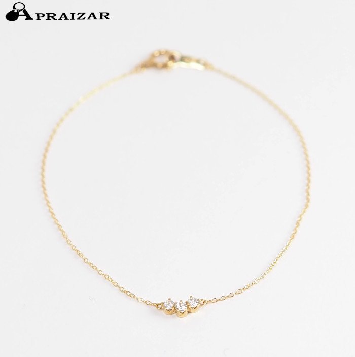  letter pack post service Ok AHKAH Ahkah K18 yellow gold to less diamond bracele sale certificate ( height island shop Kyoto shop buy )* case attaching [58020]