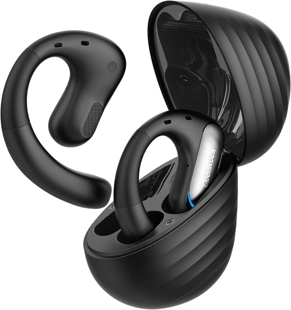 OpenRock Pro Bluetoothイヤホン 耳を塞がない 低音強化 オープンイヤー イヤホン 非骨伝導 16.2mmドライバー