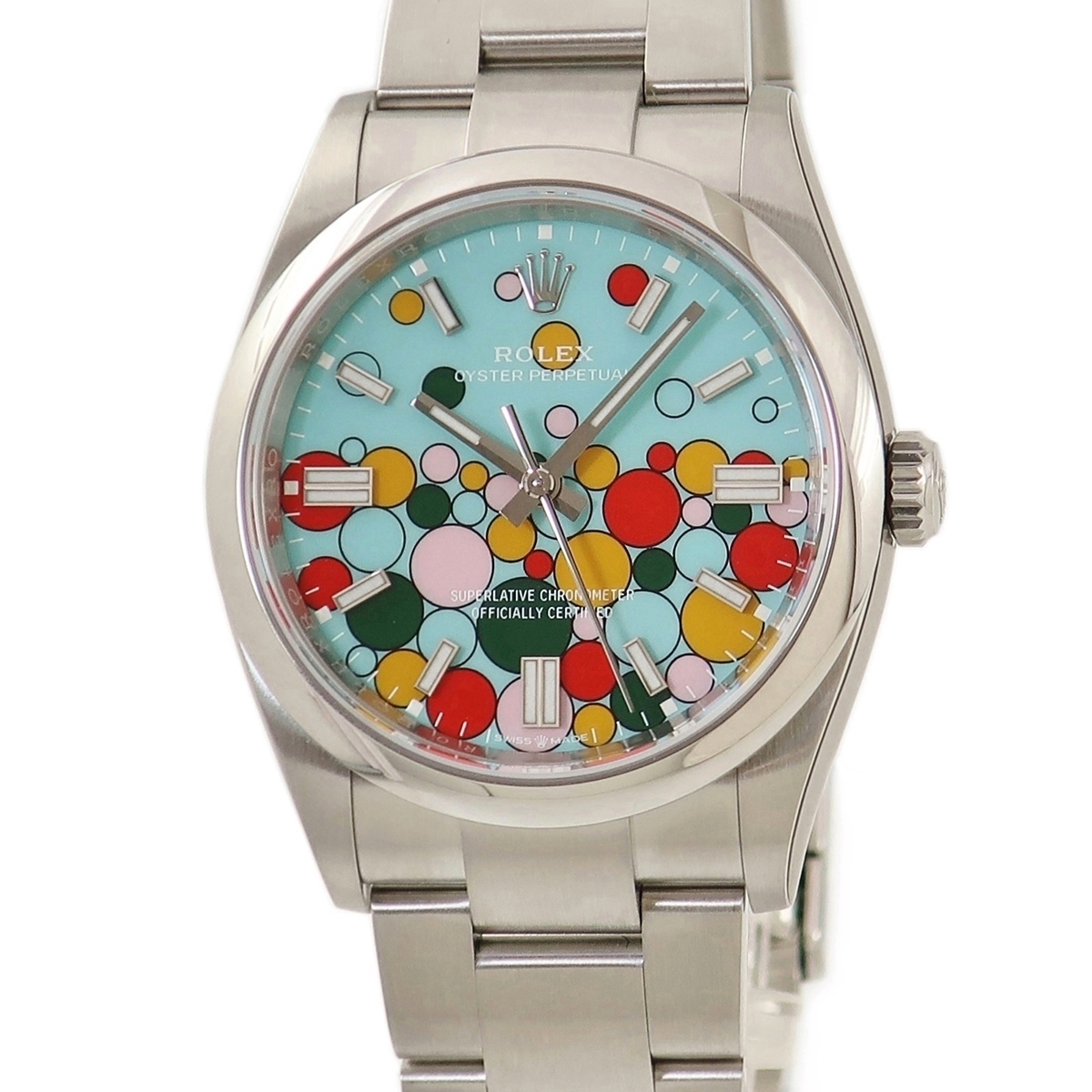 【3年保証】 ロレックス オイスターパーペチュアル 36 セレブレーション 126000 未使用 ランダム番 水色 新作 自動巻き メンズ 腕時計