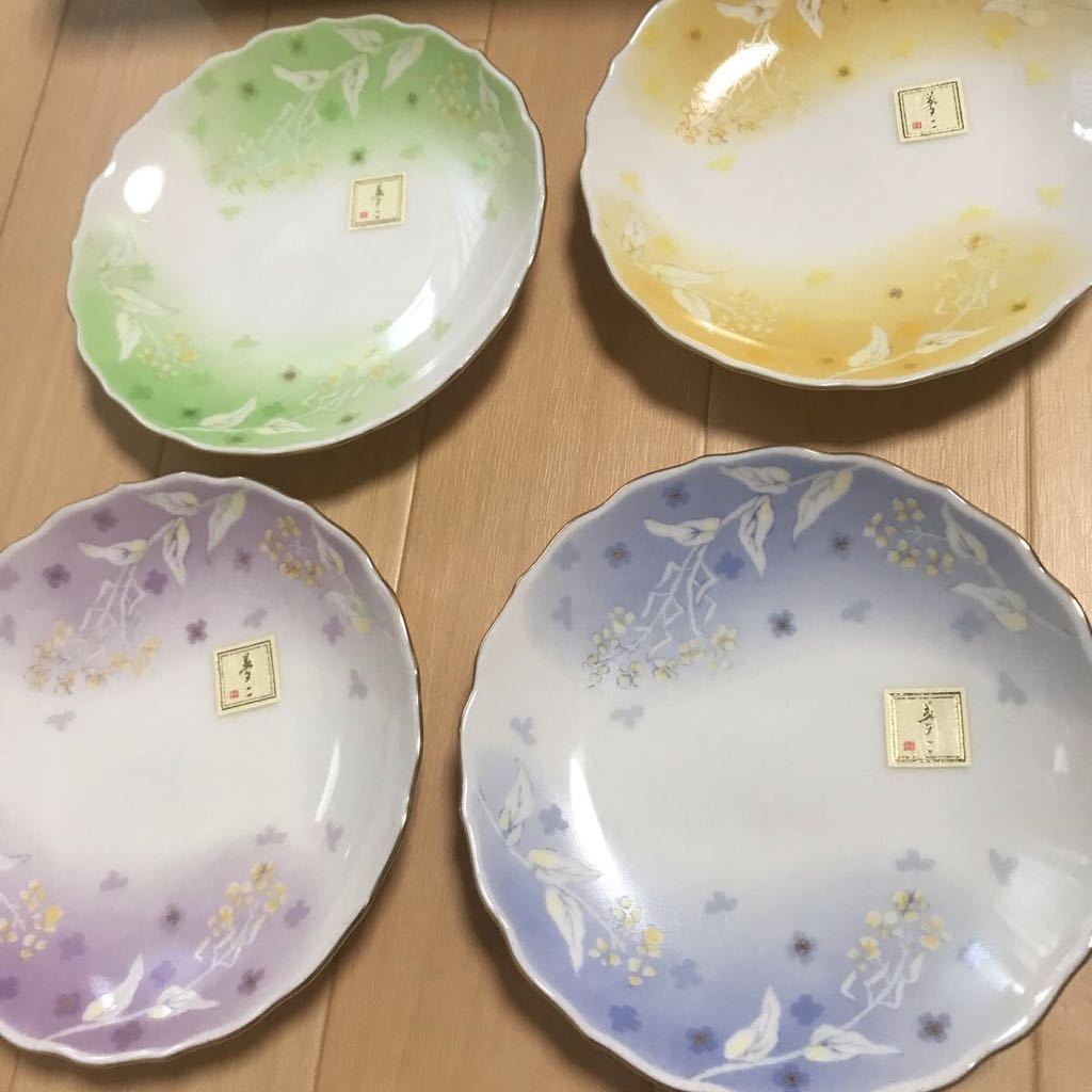 夢こ　MAEBATA CHLNA corporation 小皿　大皿　食器　未使用品　5客セット　a53_画像5