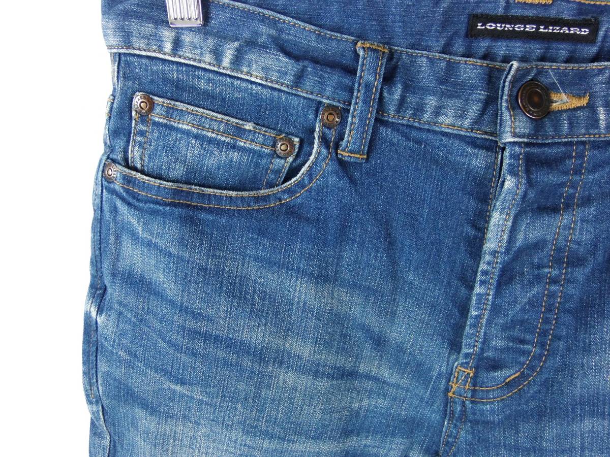 ■LOUNGE LIZARD ラウンジリザード / 6717 HYBRID DENIM SUPER SLIM / メンズ / 日本製 / ストレッチ スーパースリム デニムパンツ size 1_画像6