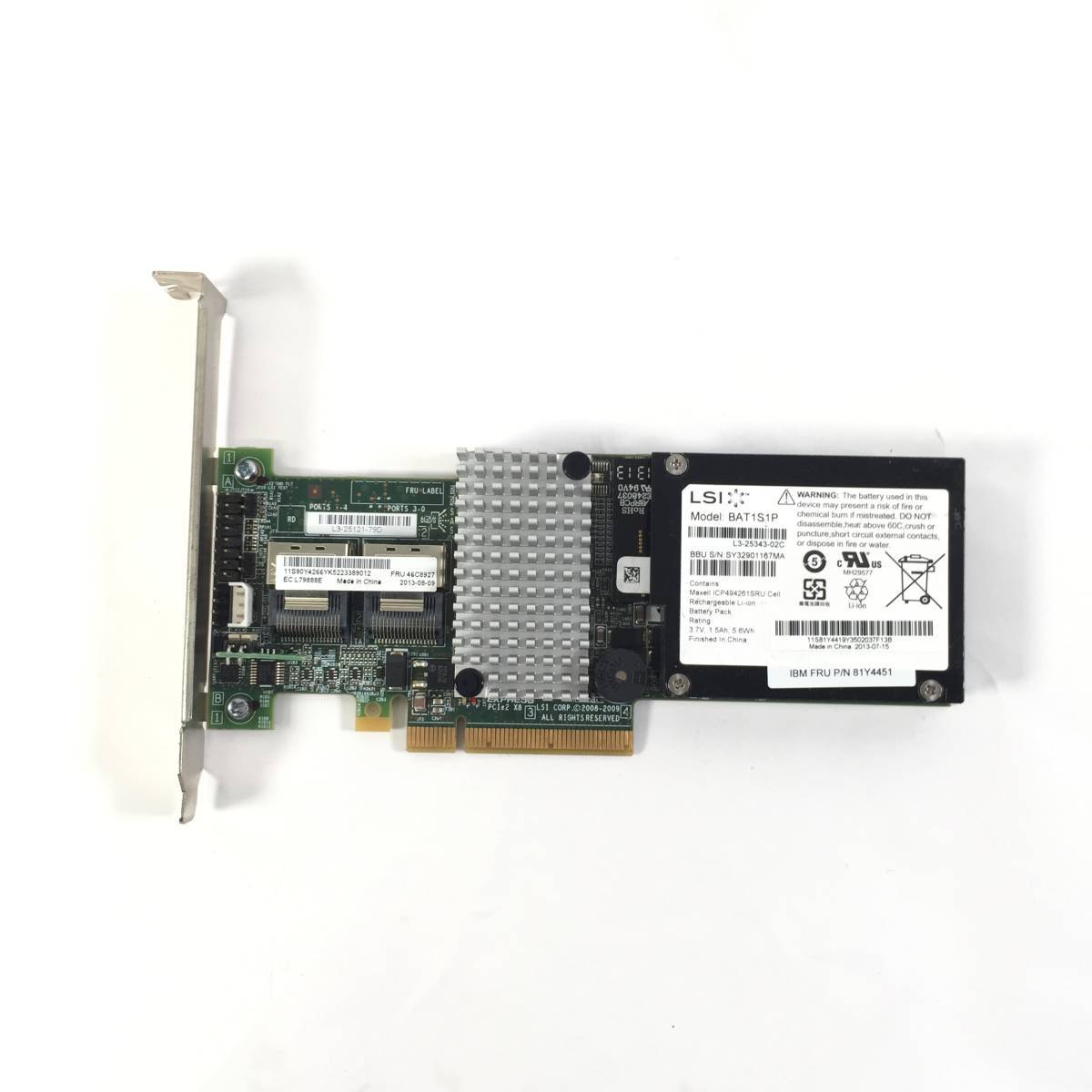 K5102378 LSI 6Gb/s 46C8927 SAS カード 1点【現状お渡し品】の画像1