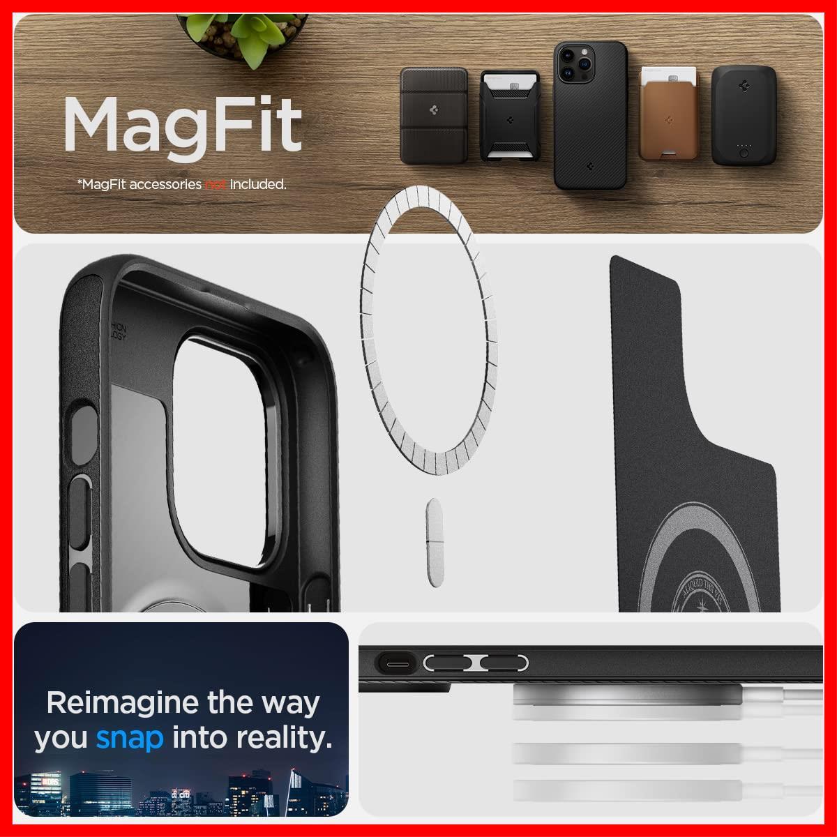 【特価セール】マグ・アーマー ブラック マット MagSafe ACS04989 ケース iPhone14Pro Spigen