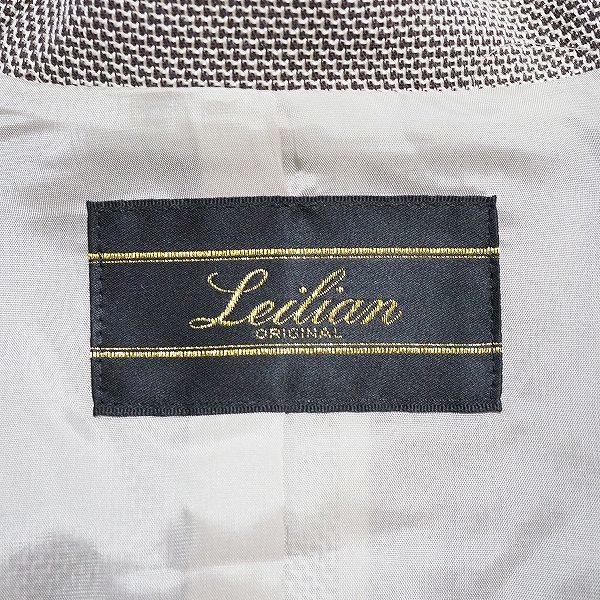 #anc レリアン Leilian パンツスーツ 11 ベージュ系 ツーピース フリル 薄手 シルク混 レディース [842522]の画像7