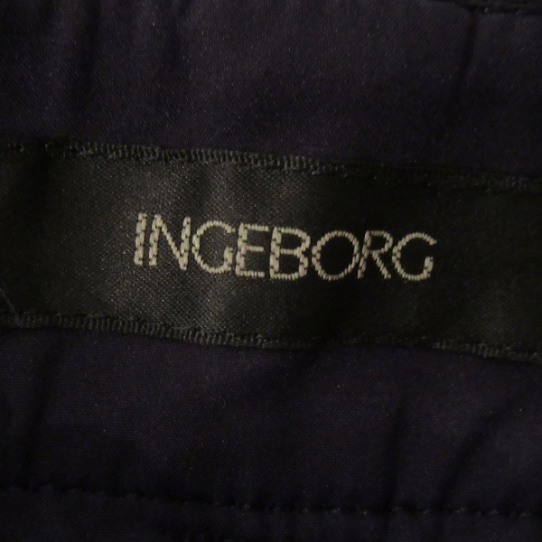 #anc インゲボルグ INGEBORG パンツ 13 黒 裾フリル ストレッチ 日本製 レディース [834581]_画像6