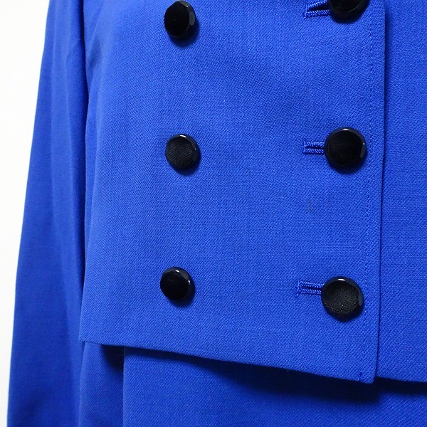 #anc mistake asidamissashida One-piece suit 7 blue black setup jacket double short high‐necked Mini lady's [842783]