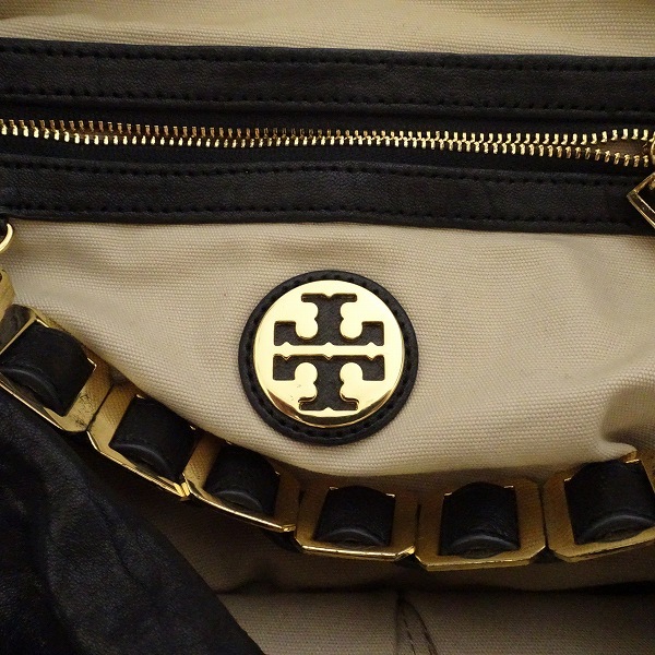 #anb トリーバーチ TORYBURCH ショルダーバッグ 黒 レザー チェーン ワンショルダー ロゴ レディース [767628]_画像7