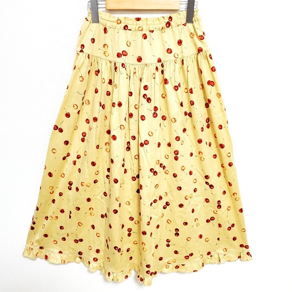 #apc ワンダフルワールド カネコイサオ WONDERFUL WORLD スカート 黄色 さくらんぼ レディース [843095]の画像1