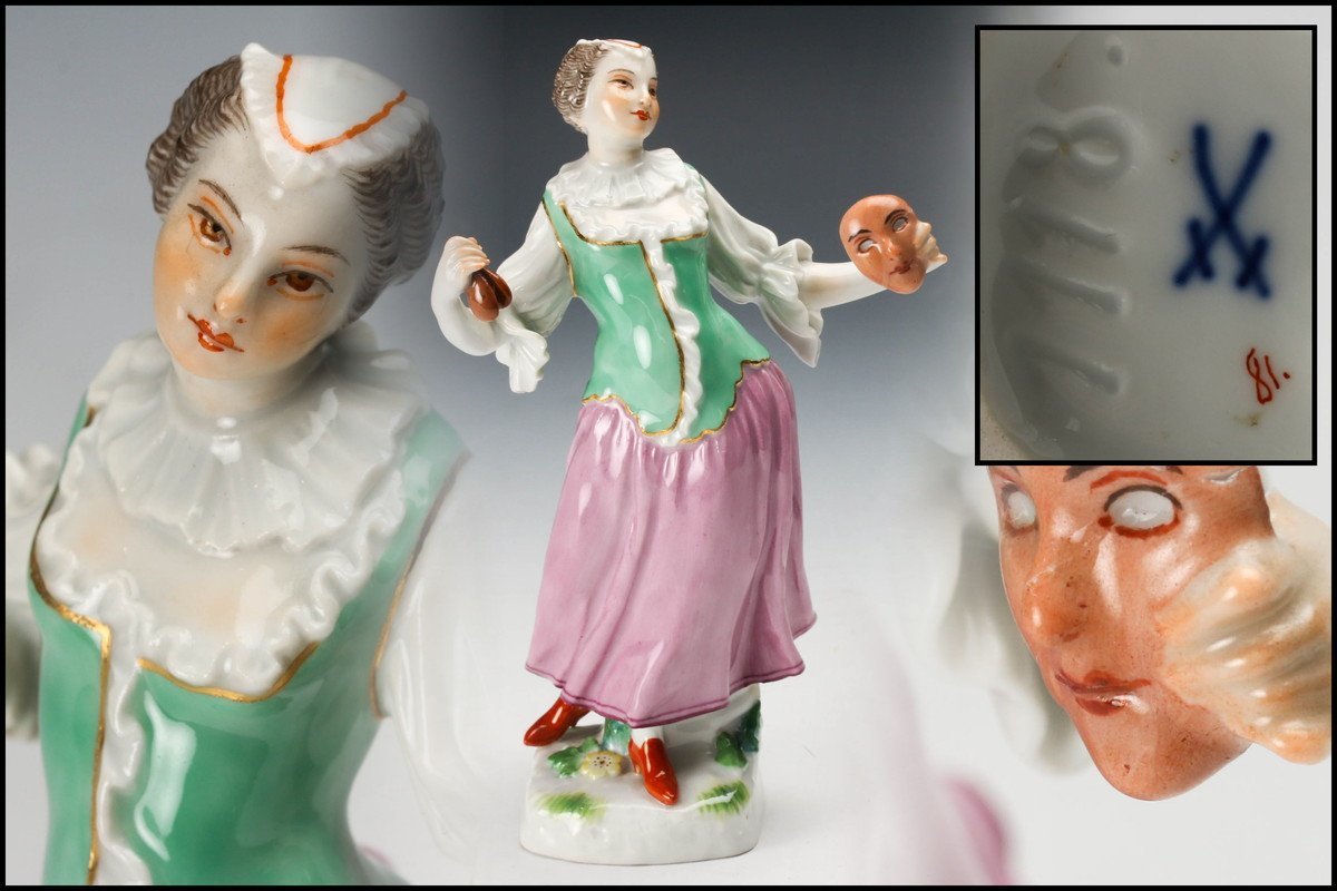 【佳香】MEISSEN マイセン 「踊る女」フィギュリン 陶器人形 本物保証_画像1