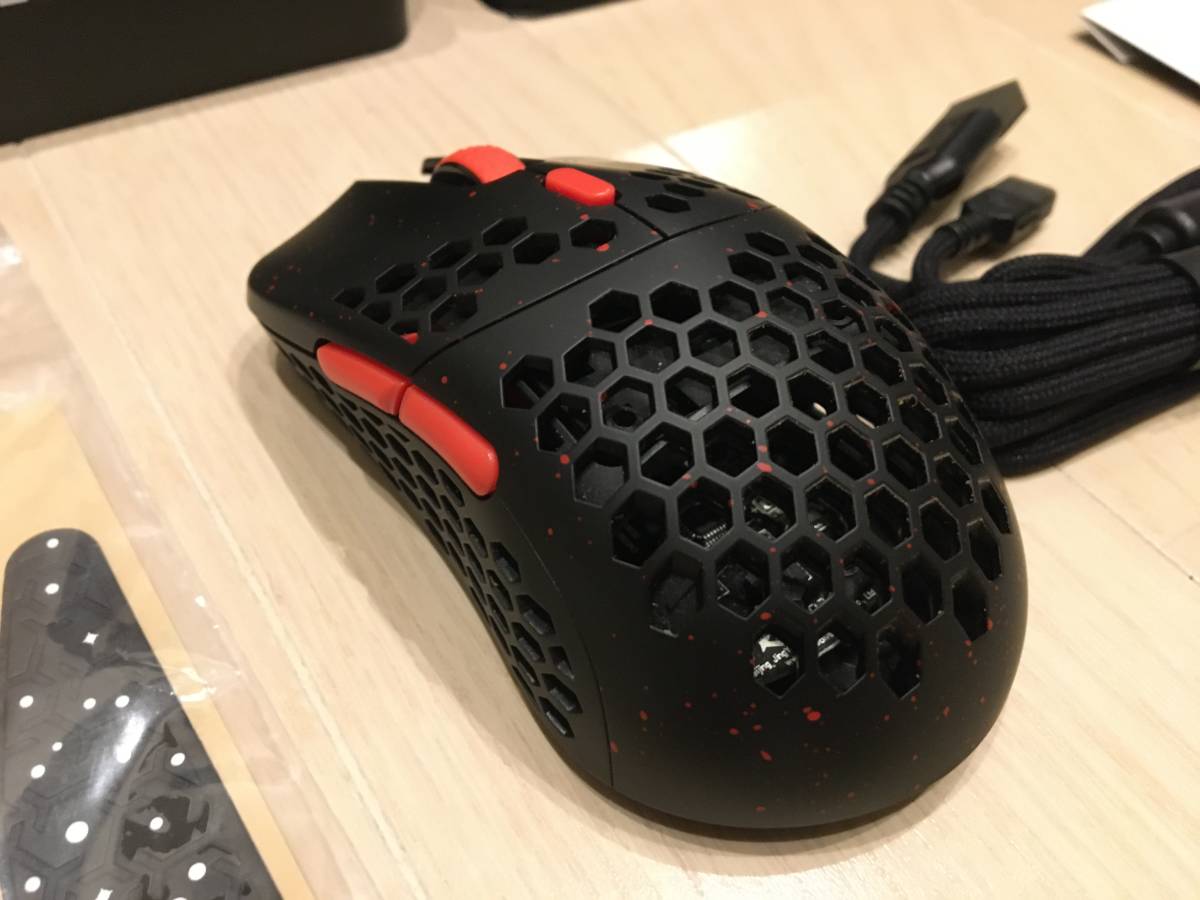 G-Wolves HT-S Hati s wired Stardust Black Red wire ge-ming mouse 