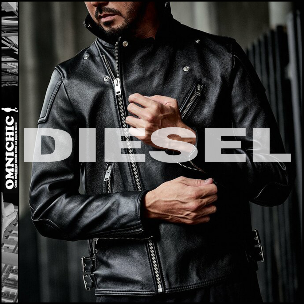 Diesel レザージャケット Lamb革 ライダース サイズL-