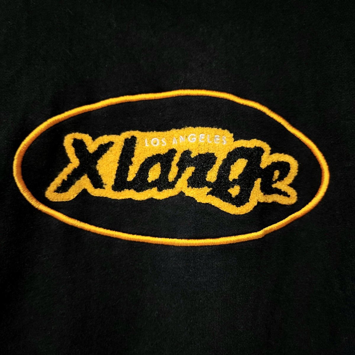 希少》XLARGE エクストララージ パイル センターロゴ ブラック