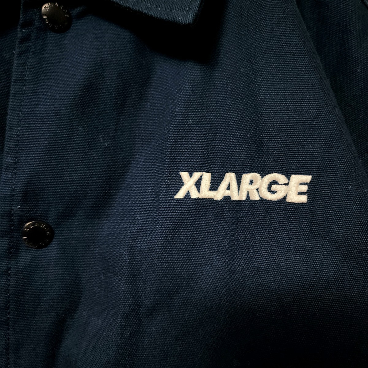 《大人気》XLARGE エクストララージ ワークジャケット ネイビー バックロゴ_画像6
