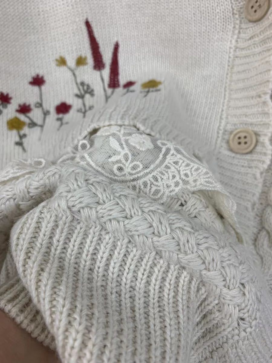  tops lady's tops knitted the best soft feel of .. wonderful embroidery race decoration ivory 