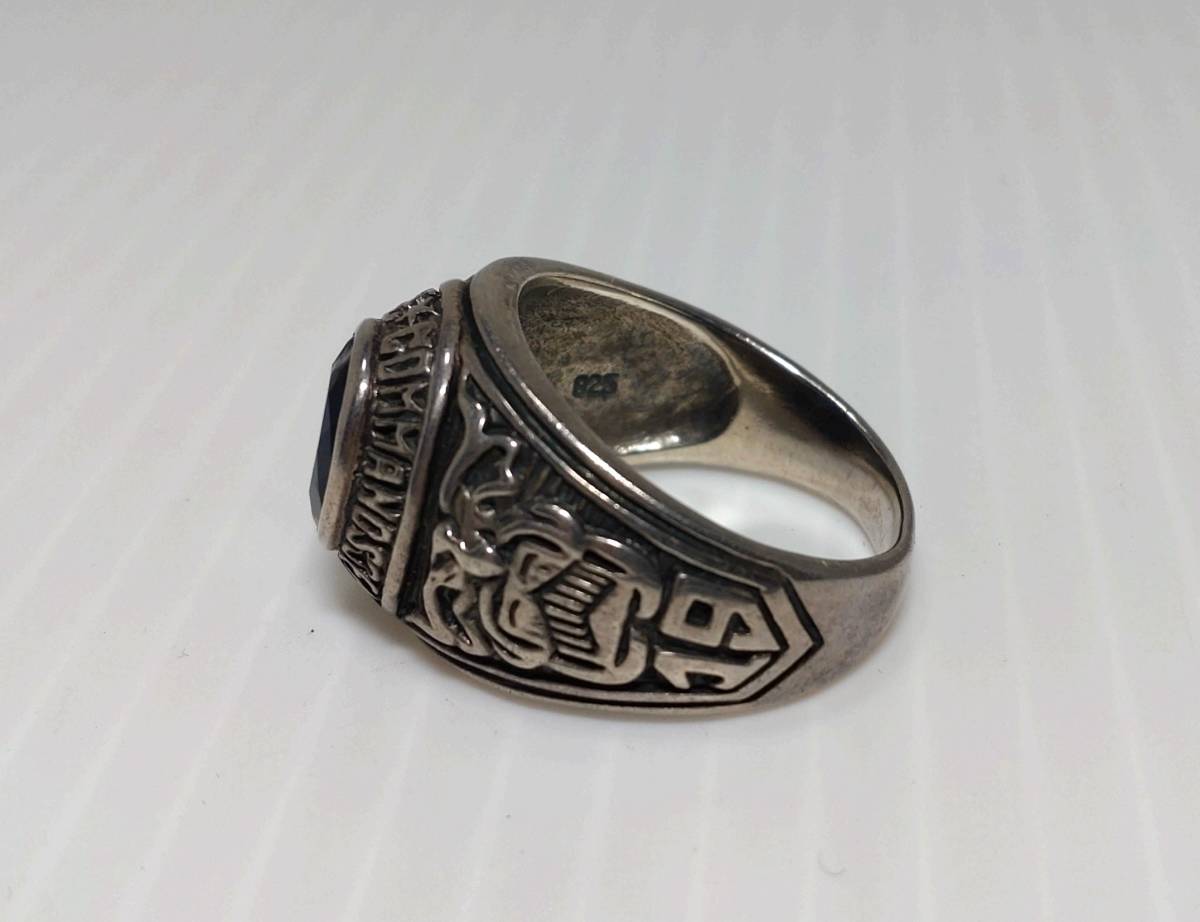VINTAGE COLLEGE RING 1970年 22号 SILVER925 ヴィンテージ カレッジリング シルバー925 指輪 Command&General Staff College？_画像3
