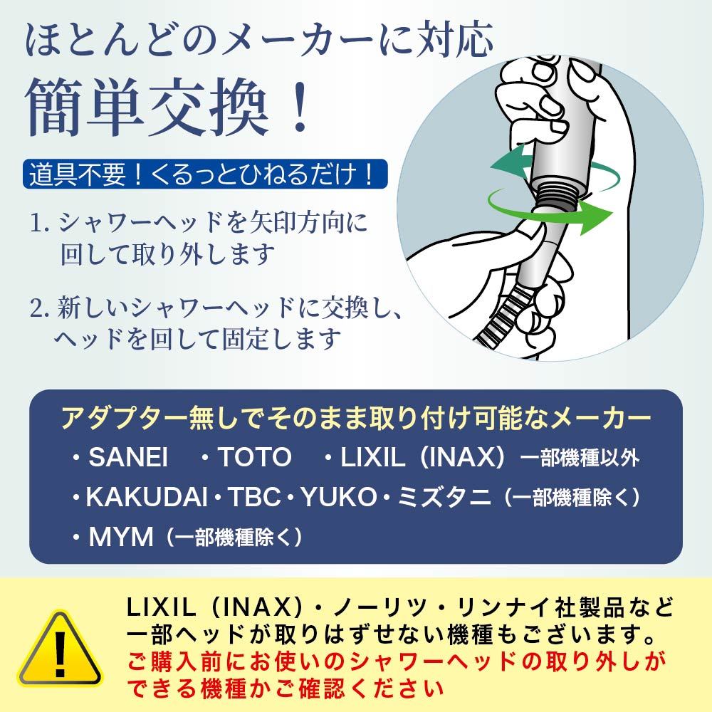 シャワーヘッド ナノバブル 節水 手元止水 マイクロバブル アダプター付き TOTO規格 ウルトラ ミスト 水圧 口コミ 交換方法 美容_画像9