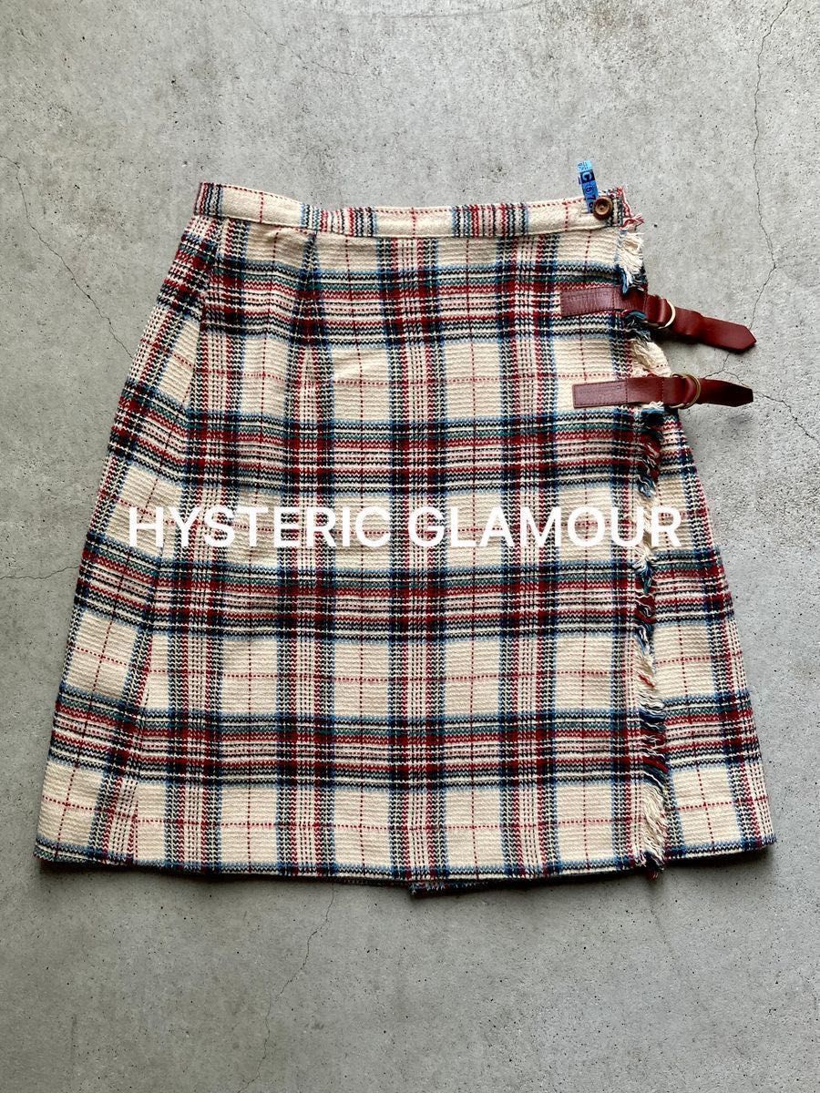 【HYSTERIC GLAMOUR】希少 ヒステリックグラマー チェック柄ラップスカート 巻きスカート LONDON