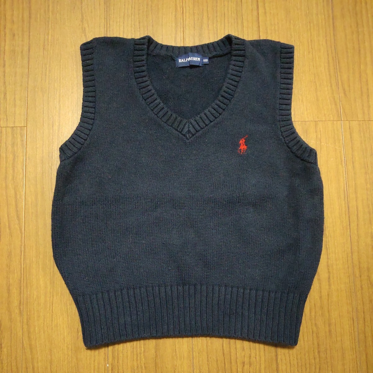 No.00 size100 Ralph Laurenラルフローレン ニットベスト_画像1