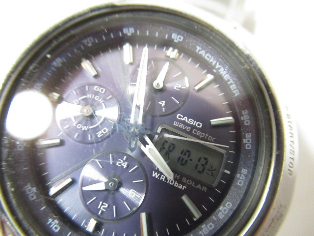 [oc1 BY5326] 稼動品 CASIO カシオ wave ceptor ウェーブセプター WVA-500J 電波ソーラー 腕時計_画像3