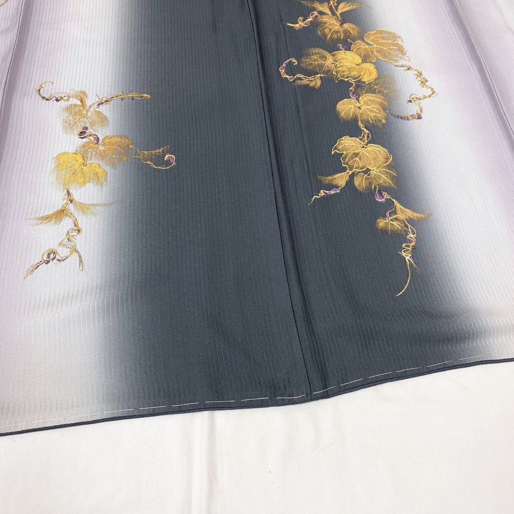 人気の春夏 未使用品 付下げ 艶やかな蔦草文様 ぼかし染 金彩 着物月花