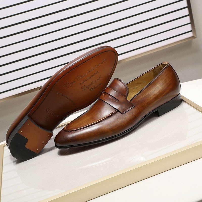 驚きの値段 【新品未使用】 46サイズ28.cm程度 BROWN/職人手作り XX