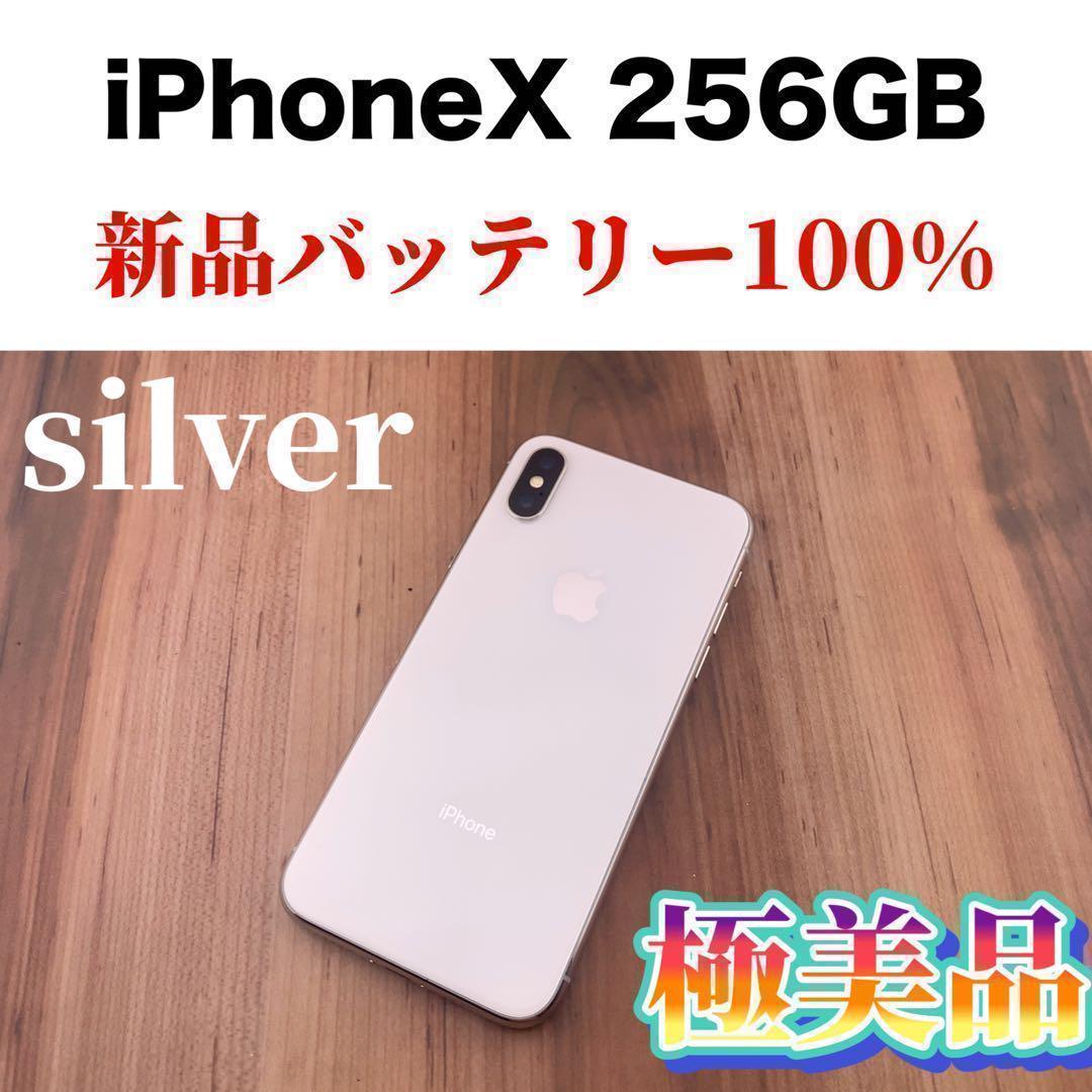 62iPhone X Silver 256 GB SIMフリー本体