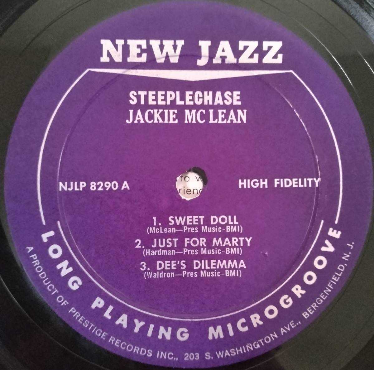 US NEW JAZZ盤　JACKIE McLEAN / STEEPLECHASE MONO DG　超音波洗浄済　送料無料_画像3