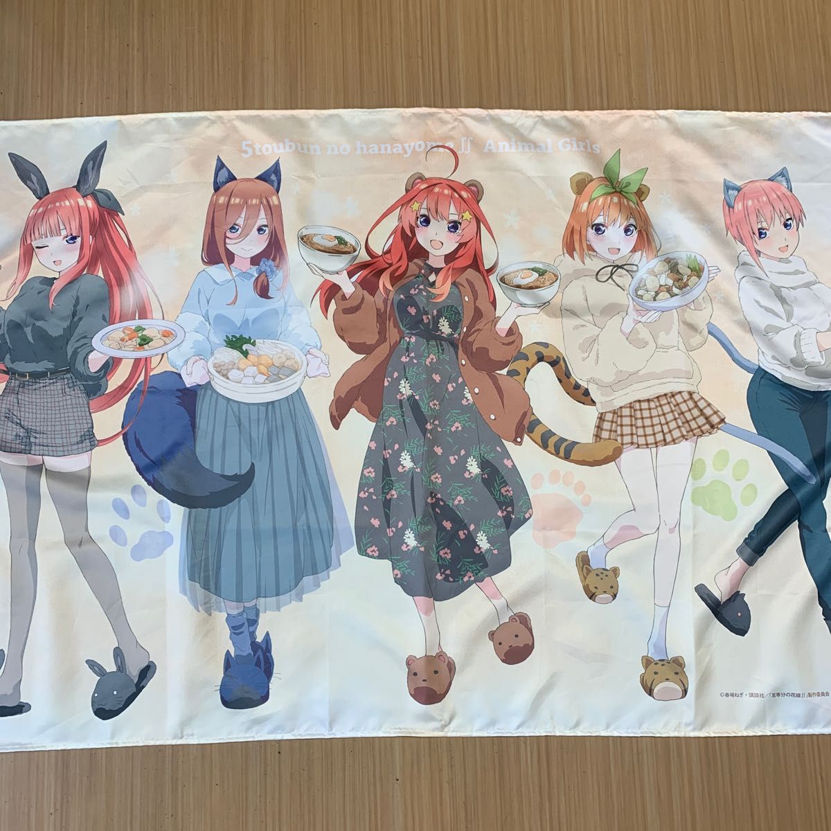 五等分の花嫁 きゃらっとくじ ラストワン賞 特大マルチクロス 一花 二乃 三玖 五等分の花嫁 きゃらっとくじ ラストワン賞 特大マルチクロス 一