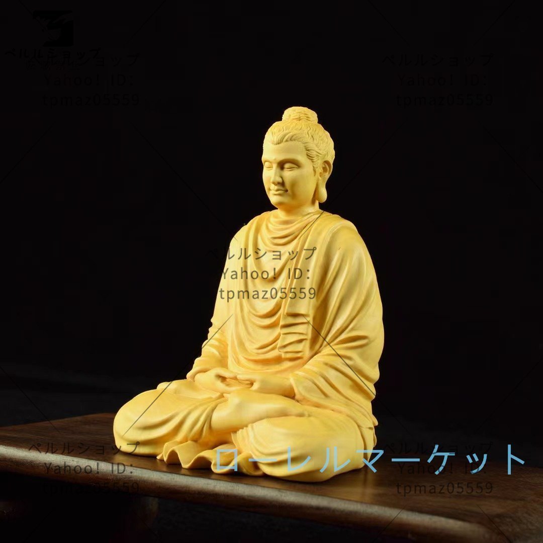 極上品 阿弥陀如来 阿弥陀仏 仏教工芸品 釈迦牟尼 置物 木彫仏像 精密