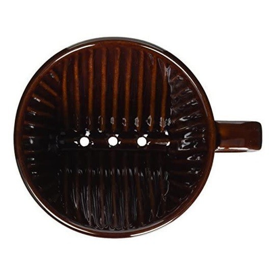  Carita ceramics made coffee dripper 101-roto1~2 person for new goods Brown #01003 Kalita unused goods 