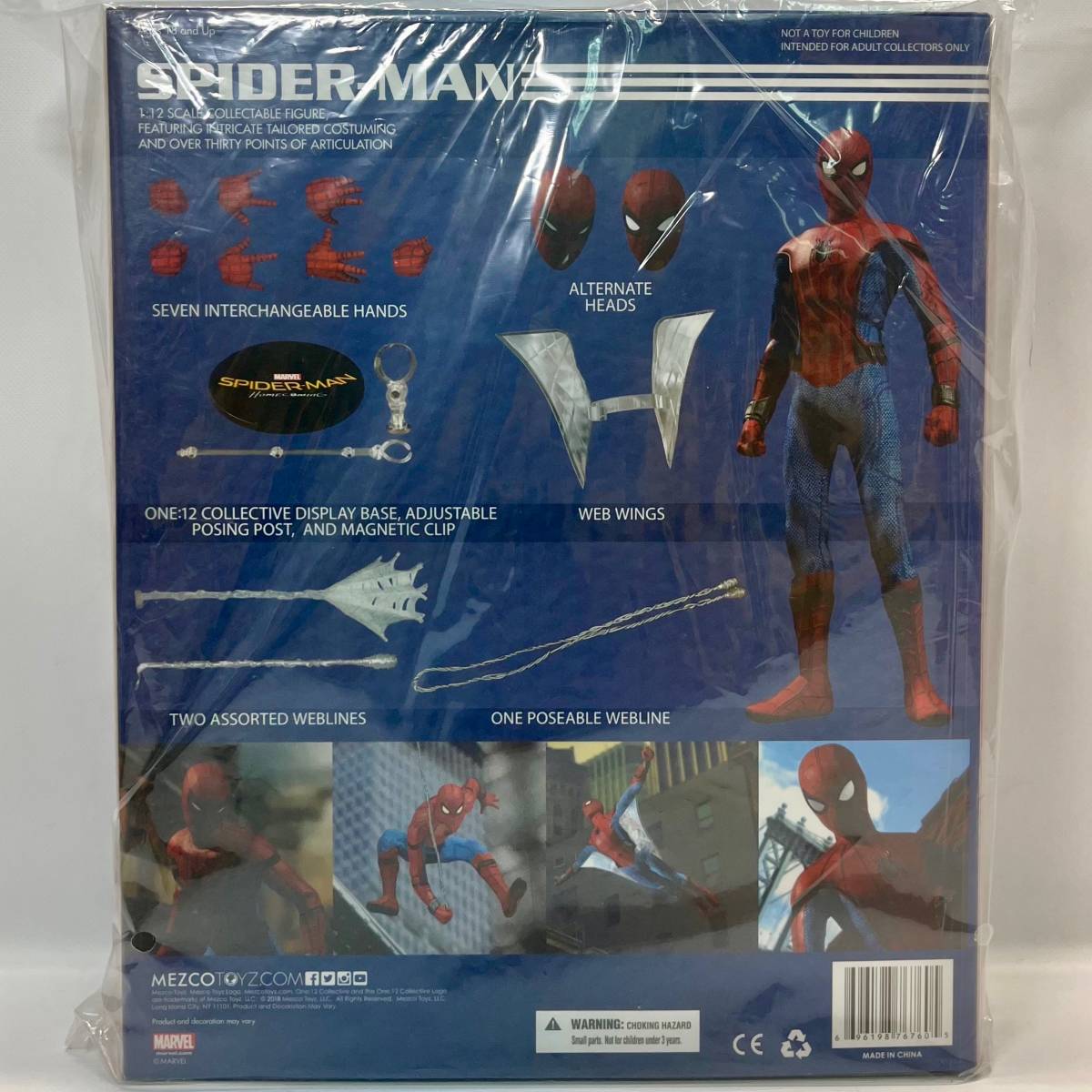 メズコ ワン12 マーベル スパイダーマン ホームカミング フィギュア MEZCO ONE:12 MARVEL SPIDER MAN HOME COMING SPIDER-MAN_画像2