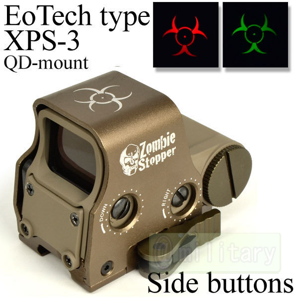 Eotech　EXPS-3 タイプ QDマウント付　ダット Zombie Stopper DE_画像1