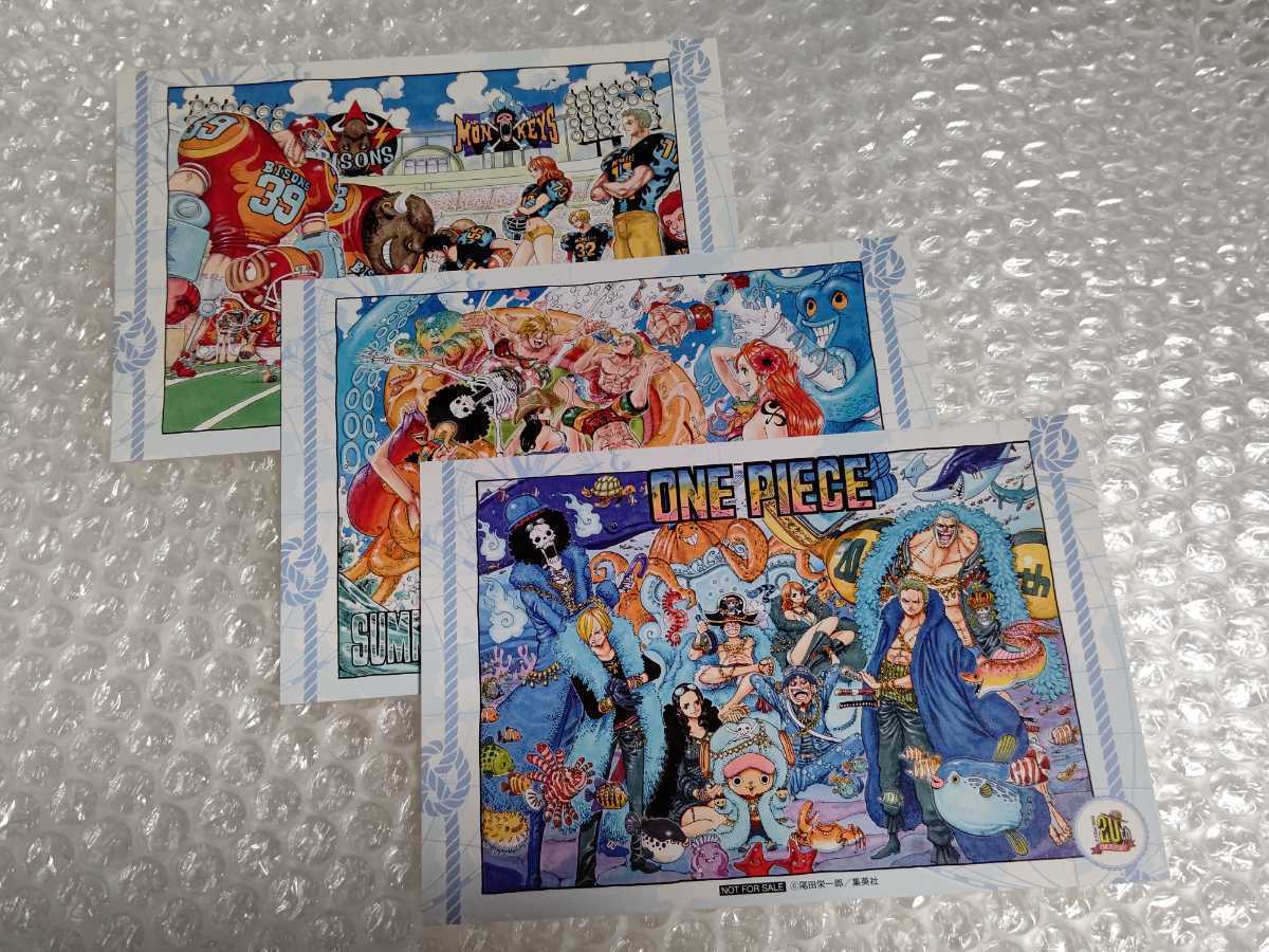 ONE PIECE 非売品 原作絵 イラストカード ポストカード 3枚セット ②/検 ワンピース ノベルティ 原画絵 原画商品 原作 尾田栄一郎の画像1