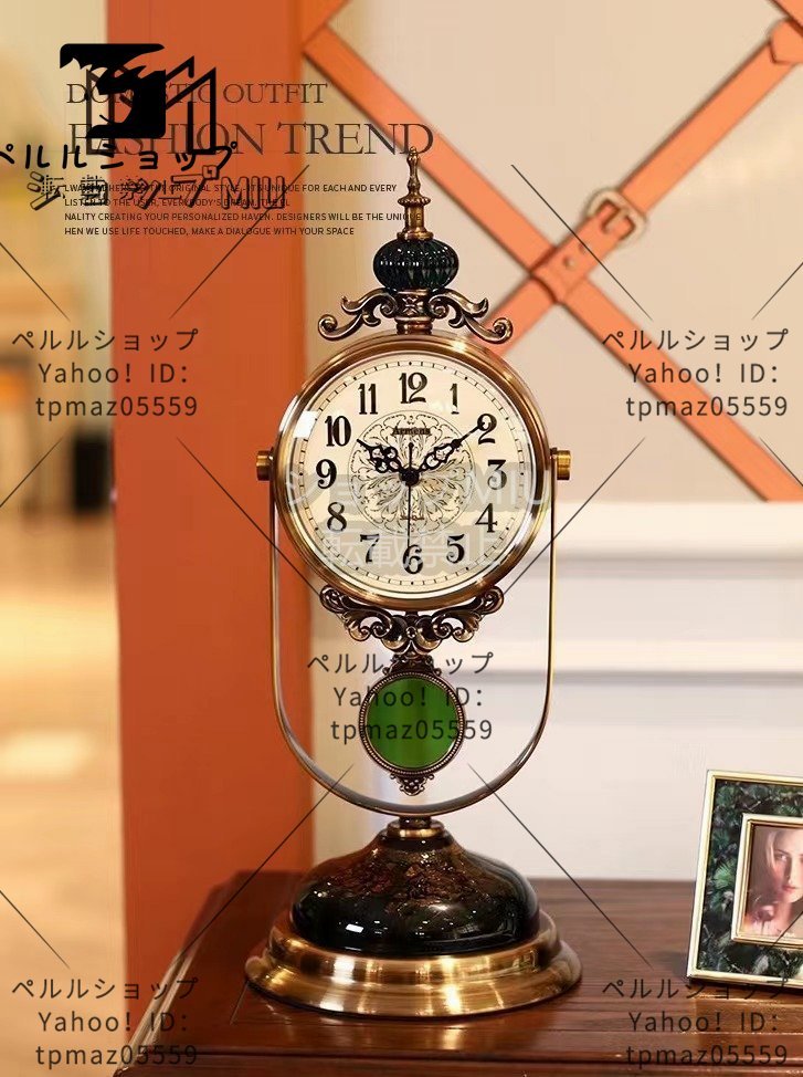 高級感溢れる アメリカ式 復古 置時計 机の上 応接間 やや贅沢 置物 