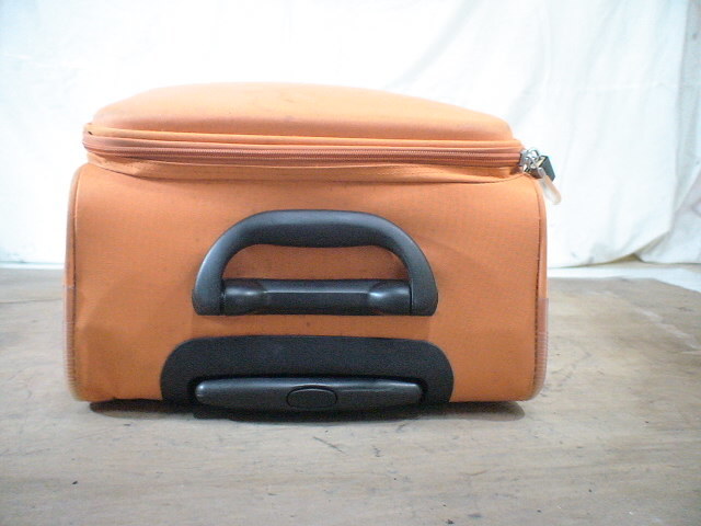 4107　R・KIKUCHI　オレンジ　鍵付　スーツケース　キャリケース　旅行用　ビジネストラベルバック_画像5