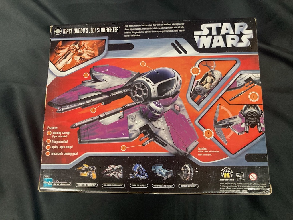 STARWARS Star Wars figure MACE WINDU\'S JEDI STARFIGHTER SAGAme chair * window Jedi Star Fighter 