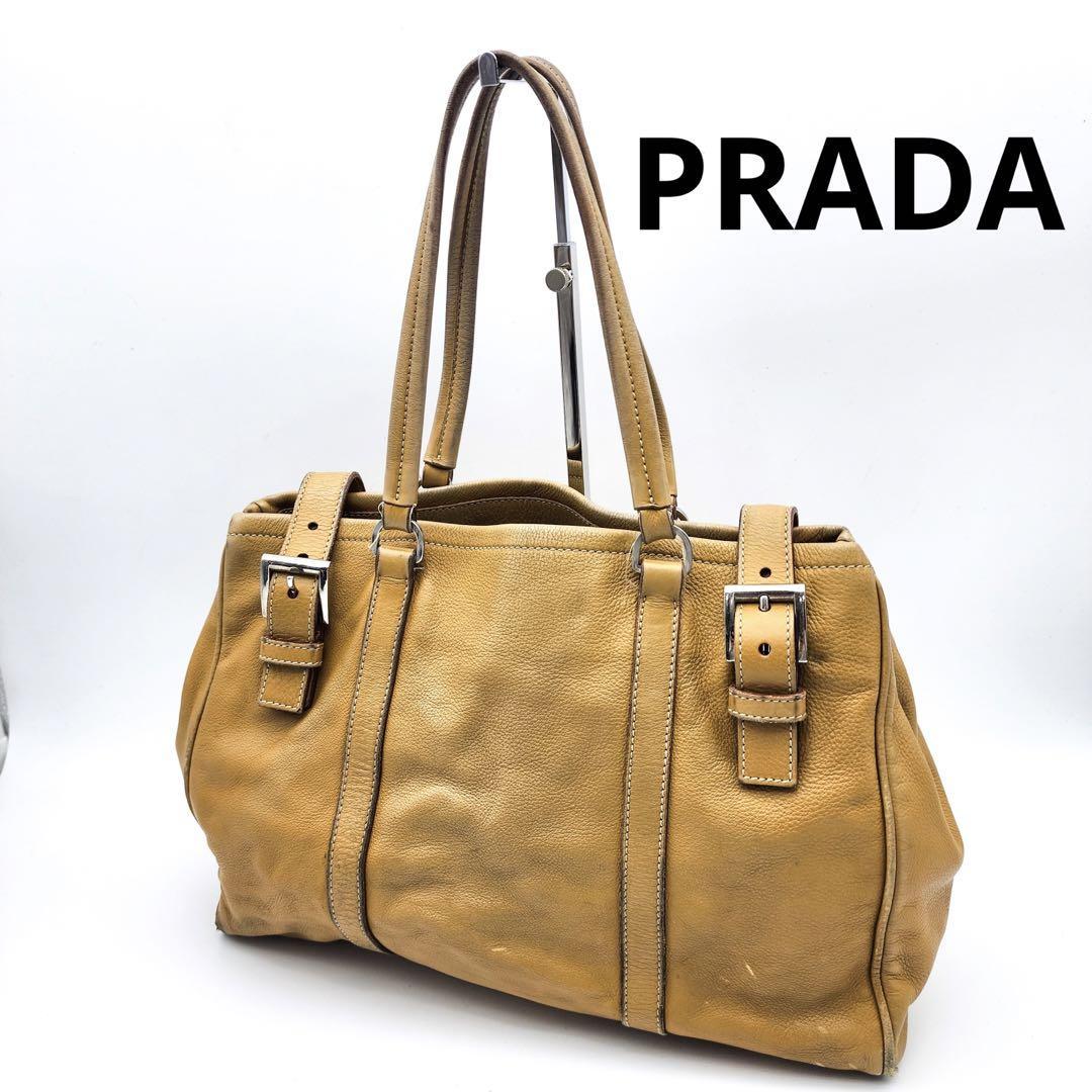 日本限定 PRADA レザー トートバッグ ショルダーバッグ ナイロン