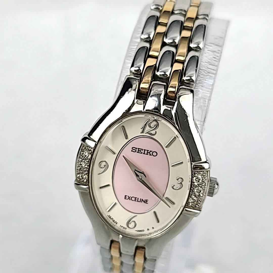 セイコー エクセリーヌ 腕時計 ダイヤモンド6P-