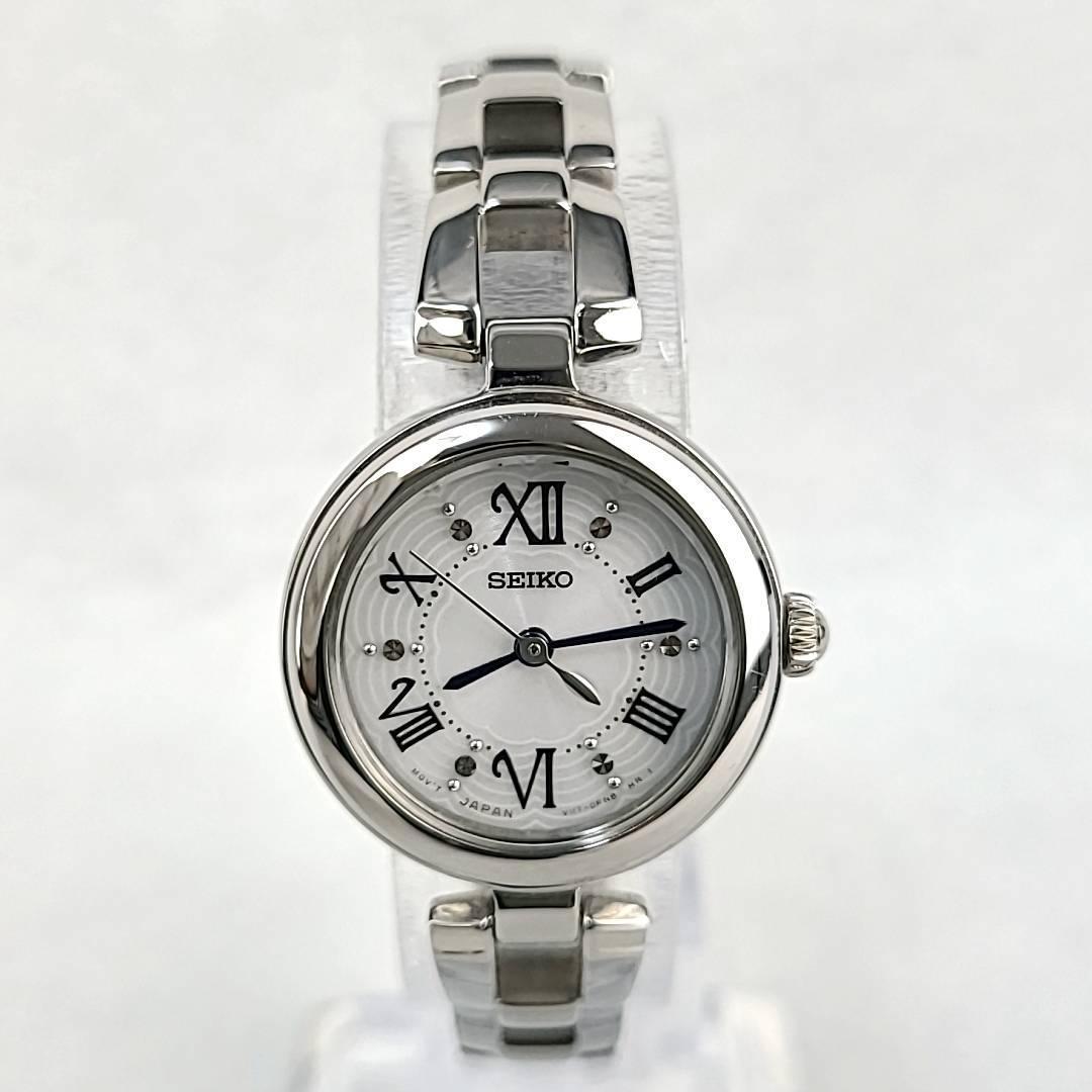 ○【ほぼ新品】SEIKO セイコーセレクション ソーラー ローマン ラウンド-