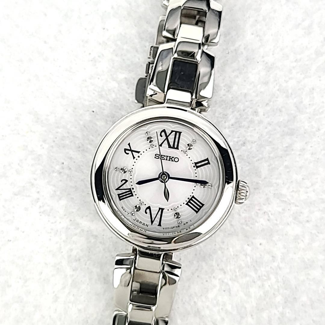○【ほぼ新品】SEIKO セイコーセレクション ソーラー ローマン ラウンド-