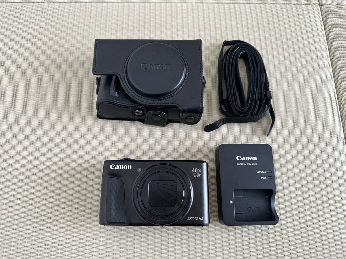 中古】 Canon PowerShot SX 740 HS 4K デジタルカメラ ブラック ケース