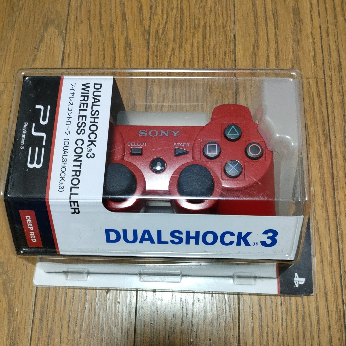 【未使用】 PS3 デュアルショック3 DEEPRED CECHZC2J DUALSHOCK3 コントローラー ディープレッド_画像1