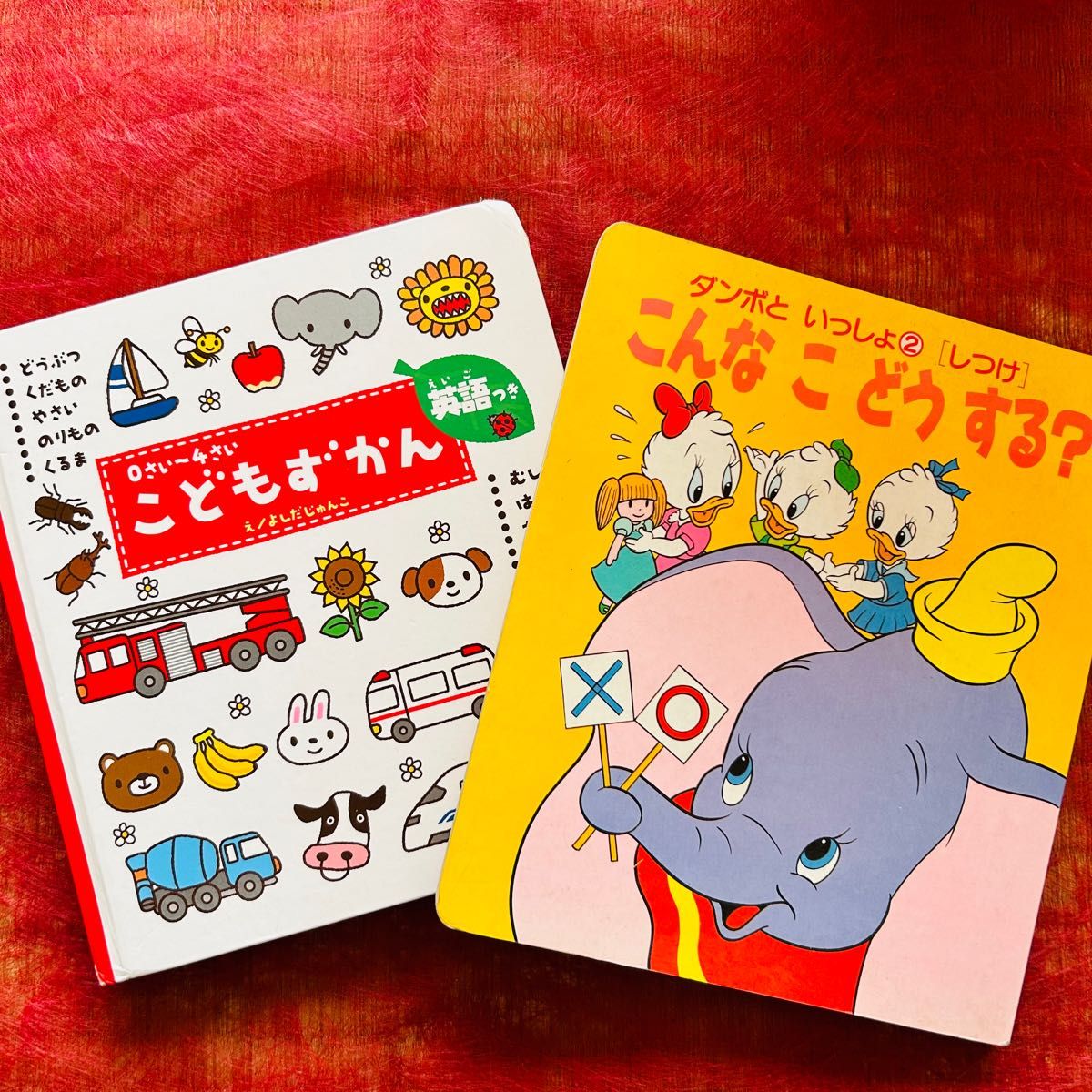 幼児 絵本セット 0歳 4歳までこどもずかん 図鑑 英語 こんなこどうする ダンボといっしょ ほん えほん