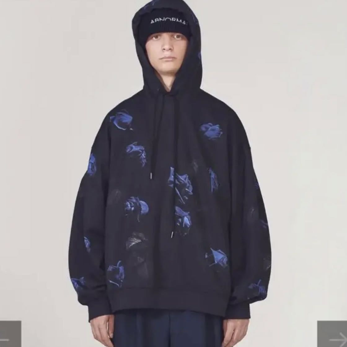 ラッドミュージシャン 18aw パーカー 花柄 青薔薇 LAD MUSICIAN 総柄