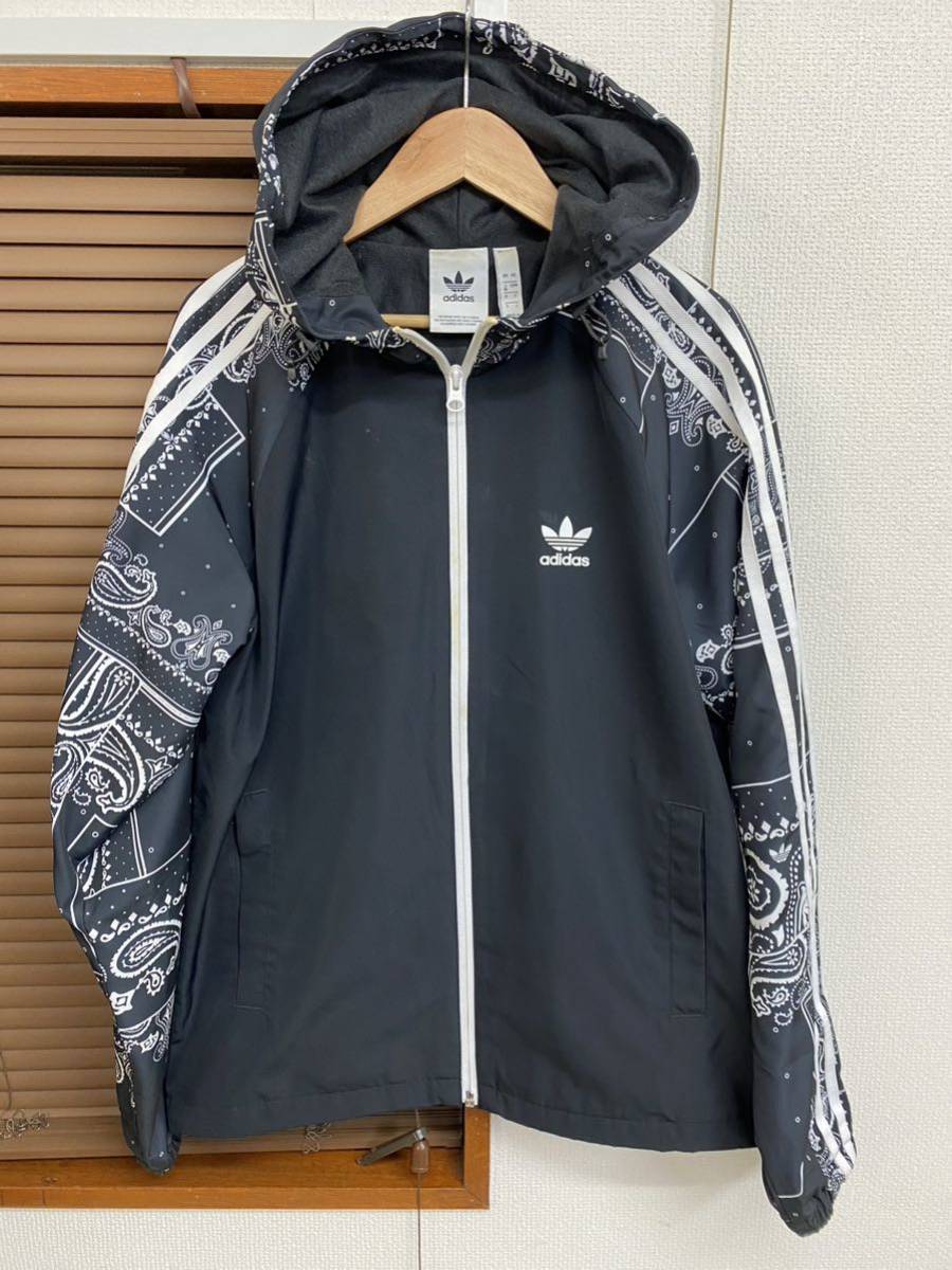 正規取扱店】 adidas ナイロンジャケット size M ペイズリー柄