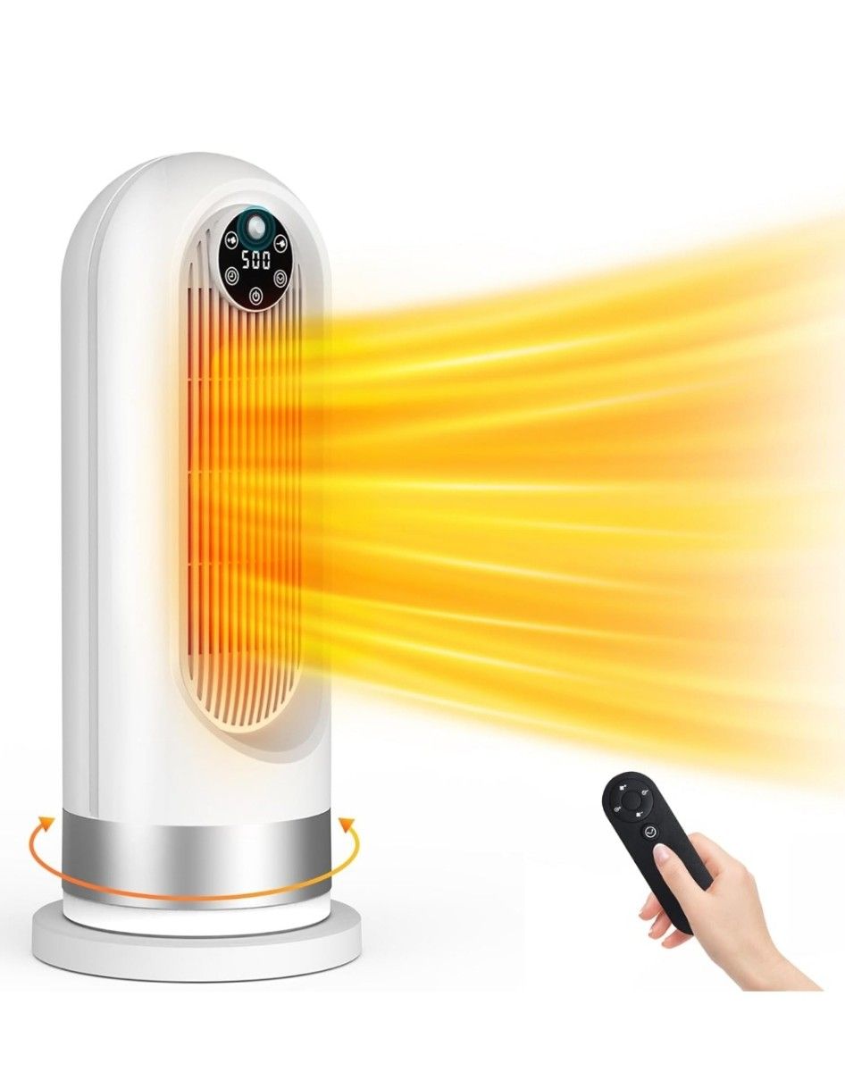 セラミックヒーター 電気ヒーター ファンヒーター【2023冬・新登場】人感センサー 小型 電気ファンヒーター セラミックファンヒー
